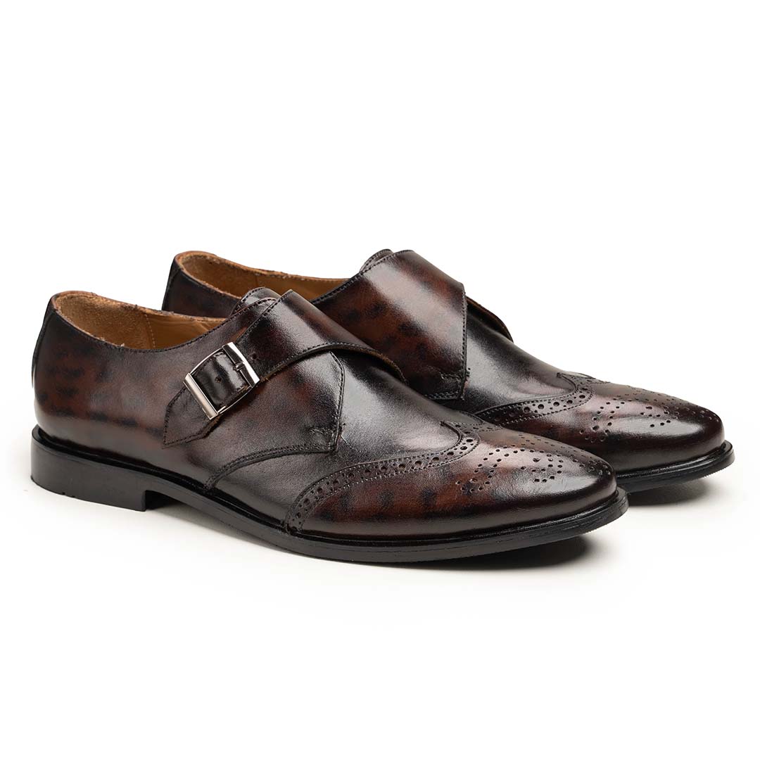 Single Monk leather Shoes