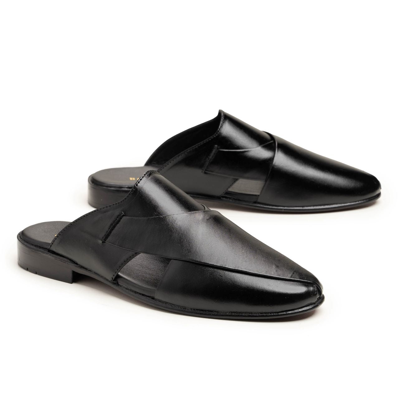 Black Leather Mule For Men black-leather-mule-for-men